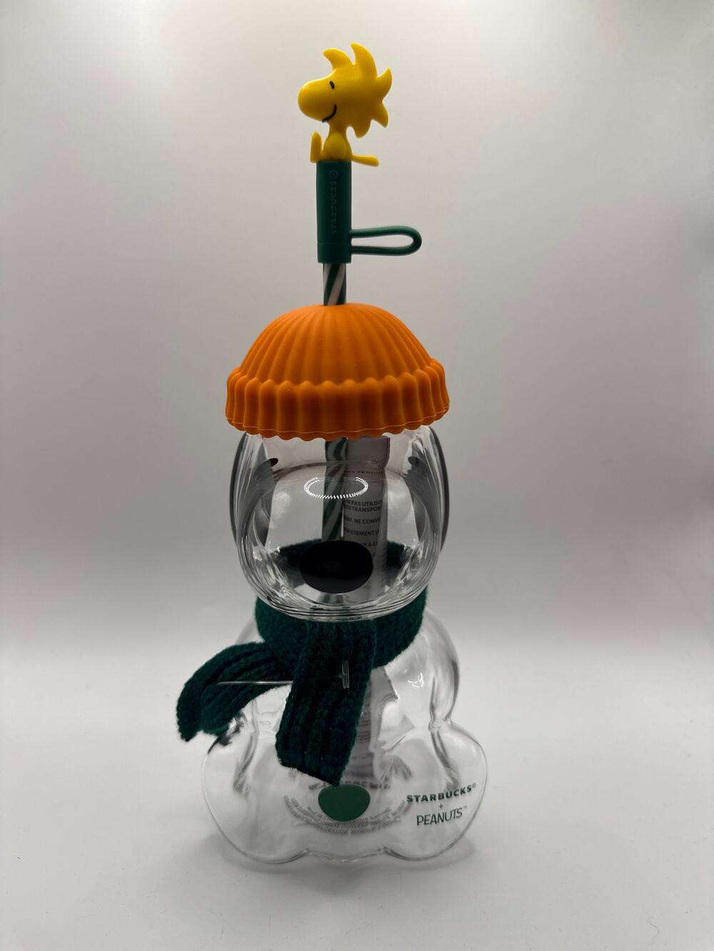 Starbucks X Peanuts Snoopy Glass Cold Cup 20oz in hand NWT Authentic Ships Now